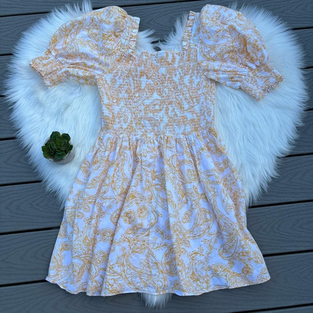 1. State Yellow Pattern Dress - Picture 3 of 3